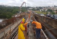 Ponte Cícero Naves recebe mais uma etapa de concretagem