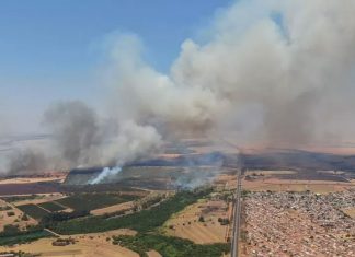Incêndio em vegetação próxima à Fazenda do Glória em Uberlândia é controlado Incêndio em vegetação próxima à Fazenda do Glória em Uberlândia é controlado