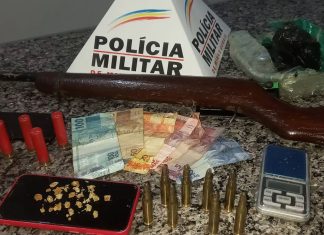 Polícia Militar faz grande apreensão de drogas, arma e munições em Monte Alegre de Minas Polícia Militar faz grande apreensão de drogas, arma e munições em Monte Alegre de Minas