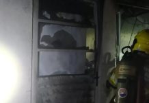 Residência em chamas após briga de casal em Uberlândia Residência em chamas após briga de casal em Uberlândia