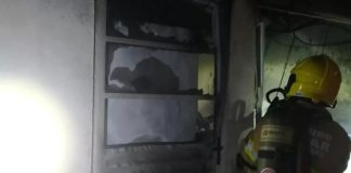 Residência em chamas após briga de casal em Uberlândia Residência em chamas após briga de casal em Uberlândia