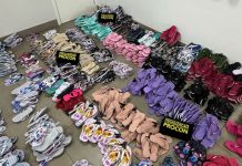 Operação Pisando em Falso: 725 pares de chinelos falsificados retirados de circulação em Uberlândia Operação Pisando em Falso: 725 pares de chinelos falsificados retirados de circulação em Uberlândia