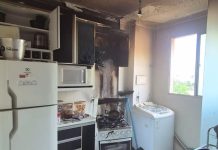 Apartamento pega fogo no bairro Shopping Park, em Uberlândia Apartamento pega fogo no bairro Shopping Park, em Uberlândia