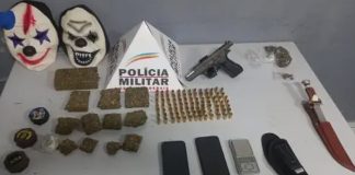 Jovem é preso em Patos de Minas por tráfico de drogas e porte ilegal de arma após denúncia Jovem é preso em Patos de Minas por tráfico de drogas e porte ilegal de arma após denúncia
