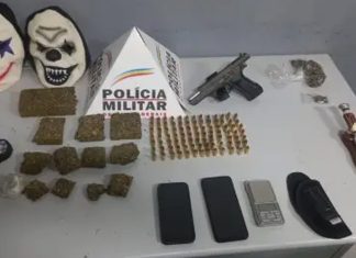 Jovem é preso em Patos de Minas por tráfico de drogas e porte ilegal de arma após denúncia Jovem é preso em Patos de Minas por tráfico de drogas e porte ilegal de arma após denúncia