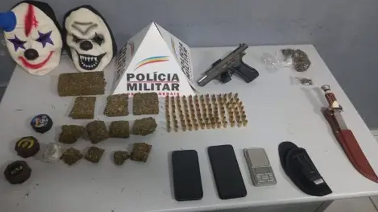 Jovem é preso em Patos de Minas por tráfico de drogas e porte ilegal de arma após denúncia