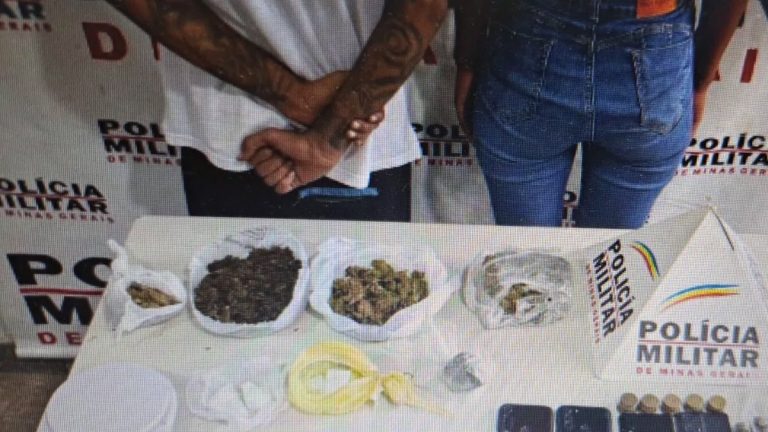 Polícia surpreende casal com estoque de drogas e dinheiro em Uberaba
