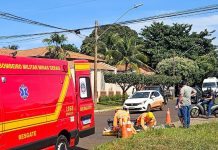 Bombeiros testemunham acidente de moto e salvam vítima em Ituiutaba Bombeiros testemunham acidente de moto e salvam vítima em Ituiutaba