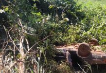 Carro com Idosos Capota em Distrito de Uberlândia; Vítimas Recebem Socorro Carro com Idosos Capota em Distrito de Uberlândia; Vítimas Recebem Socorro