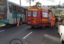 Colisão entre carro e bicicleta deixa duas pessoas feridas em Uberlândia; incidente ocorreu na Av. Nicomedes Alves dos Santos Colisão entre carro e bicicleta deixa duas pessoas feridas em Uberlândia; incidente ocorreu na Av. Nicomedes Alves dos Santos