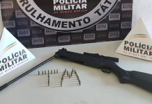 Dupla é Detida com Espingarda e Munições Durante Abordagem em Araguari Dupla é Detida com Espingarda e Munições Durante Abordagem em Araguari