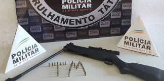 Dupla é Detida com Espingarda e Munições Durante Abordagem em Araguari Dupla é Detida com Espingarda e Munições Durante Abordagem em Araguari