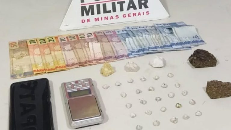 Jovem de 19 anos é detido por tráfico de drogas em Araguari; crack e maconha são confiscados.