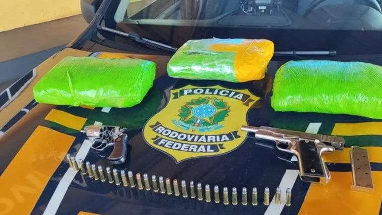 Motorista é preso na BR-158, em Paranaíba, com drogas, armas e munições a caminho de Uberaba