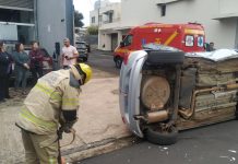 Acidente no bairro Umuarama: idoso sofre ferimentos após tombamento de carro em Uberlândia Acidente no bairro Umuarama: idoso sofre ferimentos após tombamento de carro em Uberlândia