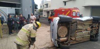 Acidente no bairro Umuarama: idoso sofre ferimentos após tombamento de carro em Uberlândia Acidente no bairro Umuarama: idoso sofre ferimentos após tombamento de carro em Uberlândia
