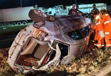Capotamento na MGC-497 em Uberlândia deixa três pessoas feridas durante a madrugada Capotamento na MGC-497 em Uberlândia deixa três pessoas feridas durante a madrugada