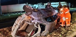 Capotamento na MGC-497 em Uberlândia deixa três pessoas feridas durante a madrugada Capotamento na MGC-497 em Uberlândia deixa três pessoas feridas durante a madrugada