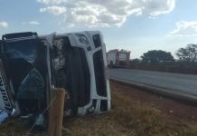 Acidente em Ituiutaba: Carreta capota em estrada de acesso a frigorífico Acidente em Ituiutaba Carreta capota em estrada de acesso a frigorífico