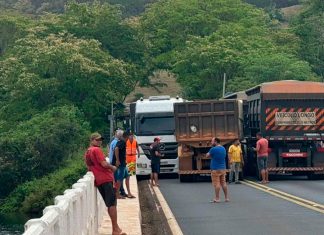 Interdição Temporária na BR-365 Após Acidente na Ponte do Rio Araguari Interdição Temporária na BR-365 Após Acidente na Ponte do Rio Araguari