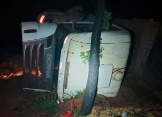 Acidente na MG-188: Motorista Ferido e Carga de Soja Espalhada pela Estrada Acidente na MG-188: Motorista Ferido e Carga de Soja Espalhada pela Estrada