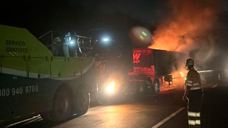 Incêndio em Caminhão Causa Interdição Parcial da BR-050 em Araguari