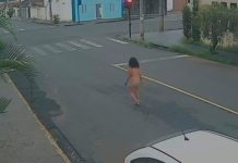 Moradores se surpreendem com mulher andando sem roupas no Santa Mônica, em Uberlândia Moradores se surpreendem com mulher andando sem roupas no Santa Mônica, em Uberlândia