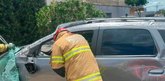 Acidente no bairro Cidade Jardim: carro capota e motorista fica ferida Acidente no bairro Cidade Jardim: carro capota e motorista fica ferida