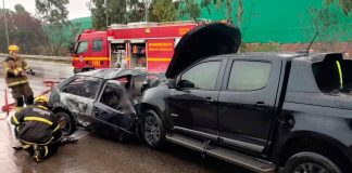 Acidente na BR-040 provoca incêndio e causa morte de duas pessoas em Paracatu Acidente na BR-040 com veículo em chamas