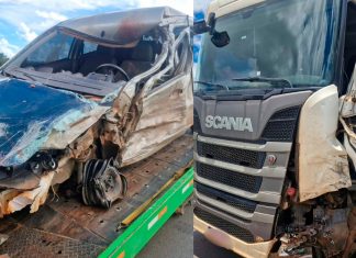Ultrapassagem mal sucedida causa acidente na MGC-497, em Uberlândia Movimentação de viaturas da polícia e bombeiros na MGC-497 em Uberlândia após acidente fatal.
