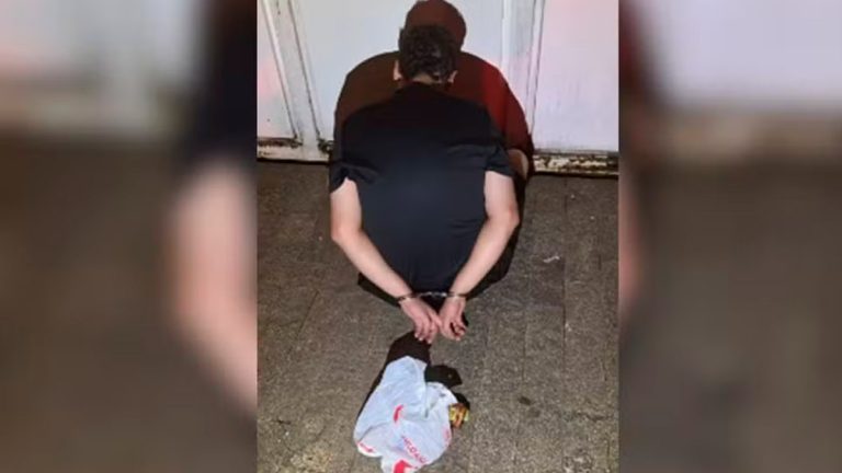 Homem preso após assaltar drogaria com lata de cerveja