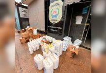PM apreende R$ 70 mil em produtos agrícolas ao interceptar comboio suspeito Apreensão de defensivos agrícolas pela Polícia Militar Rodoviária