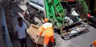 Mulher Viraliza Após Sofá Ser Levado pelo Caminhão de Lixo em Maceió Mulher em Maceió viraliza após sofá ser levado pelo caminhão de lixo