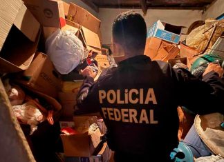 PF desarticula esquema de tráfico internacional de armas com base em MG Agentes da Polícia Federal durante cumprimento de mandado de busca e apreensão em viatura oficial