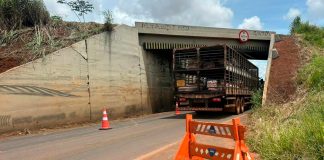 Atenção na BR-365: Início de obras no Pontilhão do Alvorada exige rotas alternativas Operários e máquinas trabalhando na manutenção do Pontilhão do Alvorada na BR-365 em Uberlândia.