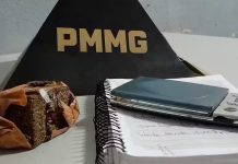 Neto é preso após transformar casa de avó idosa em ponto de tráfico em Patos de Minas Material apreendido pela Polícia Militar em Patos de Minas, incluindo maconha e caderno de anotações.