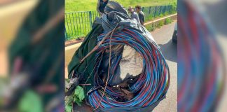 Furto de fiação em Uberlândia: Trio é detido com carga de 300 kg de cabos elétricos Grande quantidade de fios de cobre enrolados e apreendidos pela Polícia Militar de Minas Gerais.