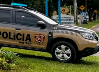 Criminosos invadem usina solar em Perdizes e levam R$ 500 mil em equipamentos Vista de painéis solares em usina com viatura da polícia ao fundo em Perdizes, Minas Gerais.