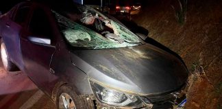 Acidente em Araxá: Cano de ração se desprende de caminhão e provoca morte na rodovia Local do acidente na MGC-146 em Araxá, mostrando danos causados por peça que se soltou de caminhão.