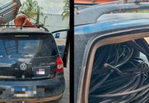 Casal é preso com 300 kg de cabos de cobre furtados em Coromandel Fios e cabos de cobre de telefonia apreendidos pela Polícia Militar de Minas Gerais dentro de porta-malas.