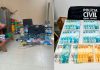 Golpe em Uberlândia: Funcionários fraudam construtora e causam rombo de R$ 200 mil Materiais de construção e tintas recuperados pela Polícia Civil empilhados em delegacia após fraude em Uberlândia.
