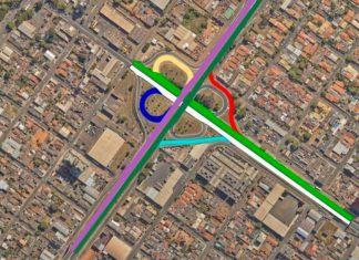 Atenção motoristas: Viaduto Régis Bittencourt em Uberlândia terá interdições a partir de segunda Vista do Viaduto Régis Bittencourt em Uberlândia com fluxo de veículos e sinalização de obras.
