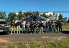 Esquema de veículos de carga clonados é desmantelado em Uberlândia Veículos de carga apreendidos pela polícia após operação contra clonagem em Uberlândia.