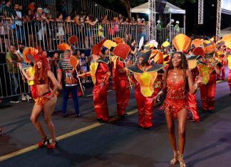 Prefeitura de Uberlândia abre inscrições com R$ 76 mil em auxílio para blocos do Carnaval 2027 Foliões fantasiados em um bloco de rua durante o Carnaval em Uberlândia.