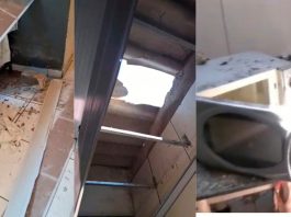 Homem invade restaurante pelo telhado, prepara feijão tropeiro e dorme no chão em Uberlândia Fachada e interior de restaurante em Uberlândia onde um homem invadiu pelo telhado e dormiu no chão.
