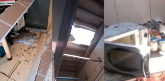 Homem invade restaurante pelo telhado, prepara feijão tropeiro e dorme no chão em Uberlândia Fachada e interior de restaurante em Uberlândia onde um homem invadiu pelo telhado e dormiu no chão.